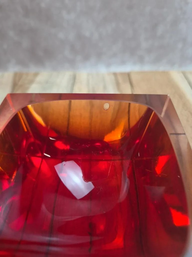 Lege asbak met opvang in sommerso-glas toegeschreven aan Flavio Poli Seguso Murano Italiaans ontwerp – photo 5
